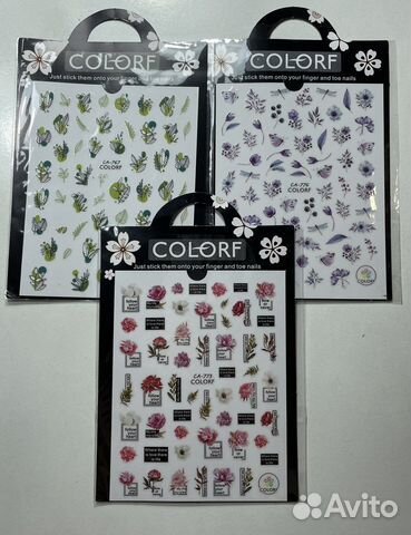 Слайдеры наклейки для дизайна ногтей