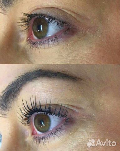 Ламинирование, окрашивание + ботокс ресниц