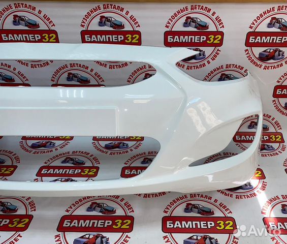 Бампер передний Солярис цвет белый