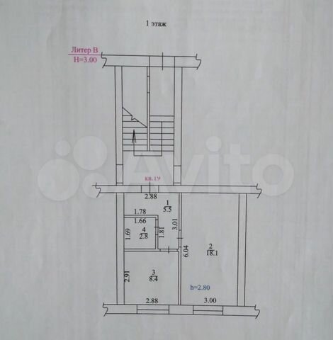 1-к. квартира, 34,8 м², 1/4 эт.