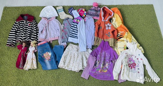 Тёплые вещи на девочку 2,3,4 года пакетом