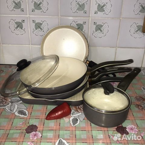 Набор посуды керамика / Блинная Сковорода / Сковор