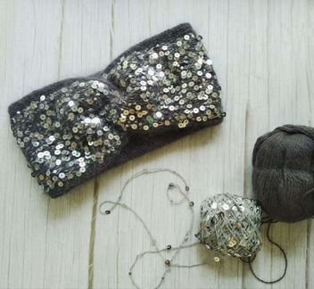 Повязки на голову. Ручная работа. Пух норки