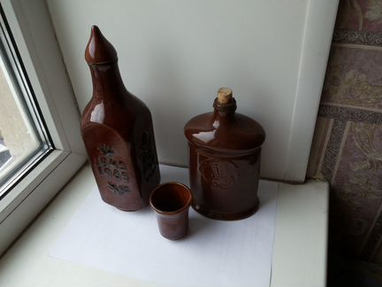 Бутылка,штоф керамические