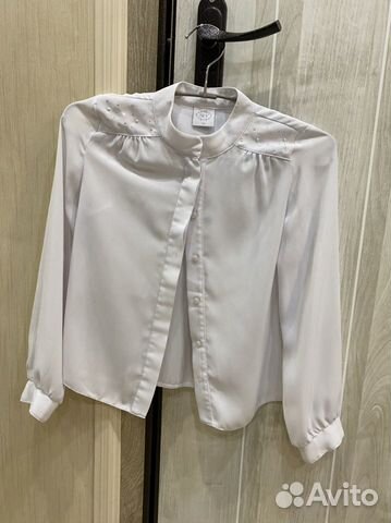 Блузка белая для девочек 140