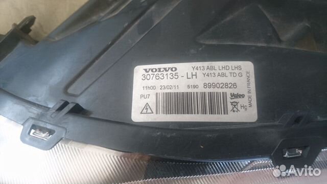 Фара левая volvo xc60 30763135