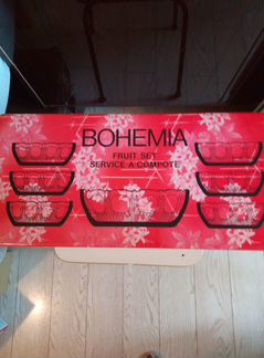 Набор салатниц, чешский хрусталь Bogemia 7 предмет
