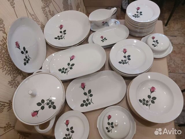 Сервиз столовый Kahla Роза гдр винтаж