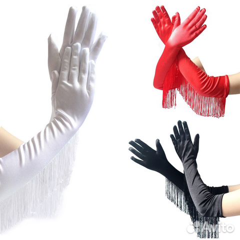 Перчатки женские атласные (3 цвета)