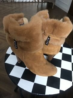 Зимние сапоги рыжие Graciana