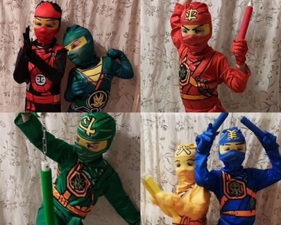Костюмы ниндзяго, черепашки ниндзя
