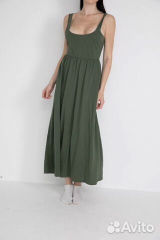 Платье длинное зеленое