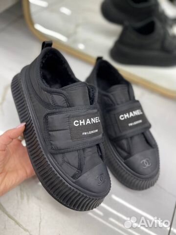 Женские кеды Chanel, черного цвета, размеры 35-41