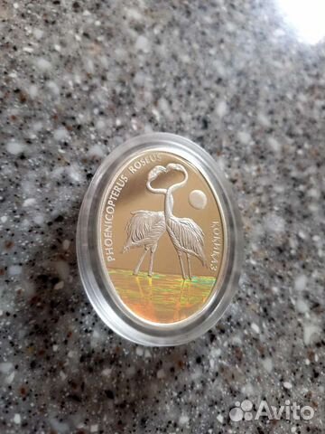 500 тенге фламинго Серебро