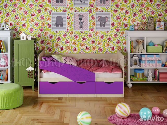 Кровать детская с бортиком