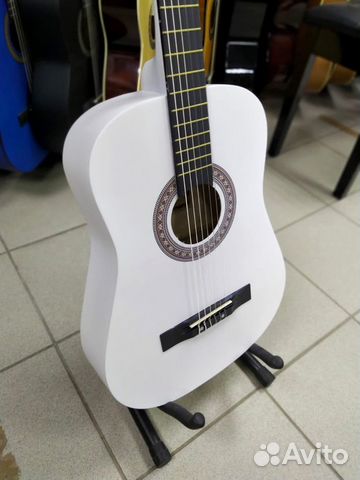 Белая Классическая гитара Новая матовая