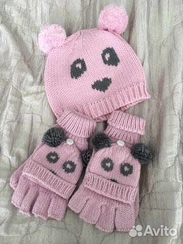 Комплект шапка, шарф на девочку