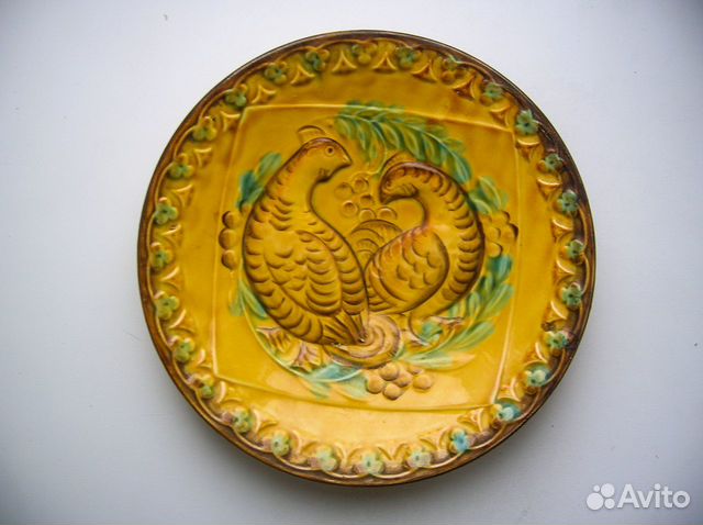 Тарелка декоративная на стену, зик Конаково СССР