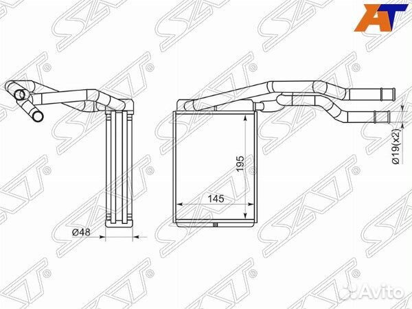 Радиатор отопителя салона ford fiesta 02-08, ford