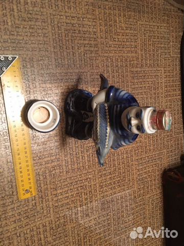 Штоф Рыбак Астрахань Бутылка из под водки гжель