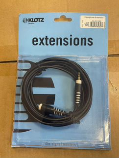 Кабель-удлинитель для наушников, 3м, Klotz