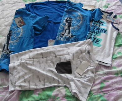 Новые 4шт футболки с этикетками (цена за 4 шт)