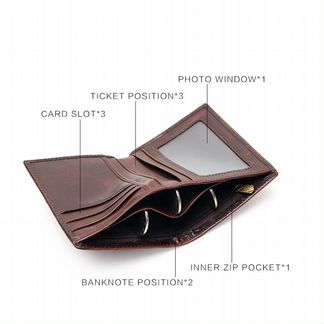 Кошелек из натуральной кожи с драконом