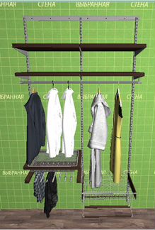 Гардеробная aristo декор черный шпон