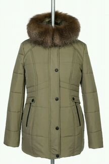 Новая зимняя куртка оливкового цвета (синтепон)