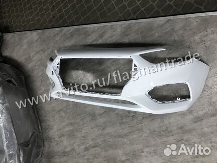 Бампер передний белый Солярис Новый 2017 2018 2019
