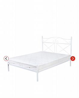 Кровать кованная белая