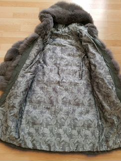 Шуба из песца с капюшоном