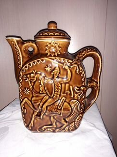 Большой чайник, св. Георгий Победоносец, керамика