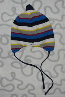 Шапка с завязками, ог 44-46 см