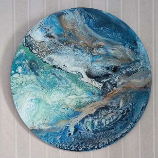 Картина интерьерная в технике Флюид Арт