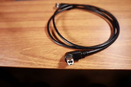 Кабель GCR USB - USB-B (угловой) 1 м