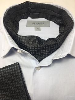 Новый мужской шейный платок и паше серого цвета