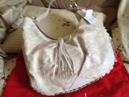 Новая большая кожаная сумка braccialini