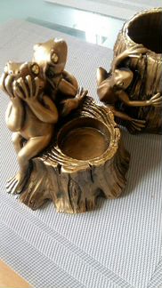 Карандашница и подсвечник. Россия.гипс