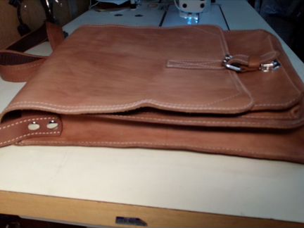 Кожаная сумка планшет юспла А4 Россия