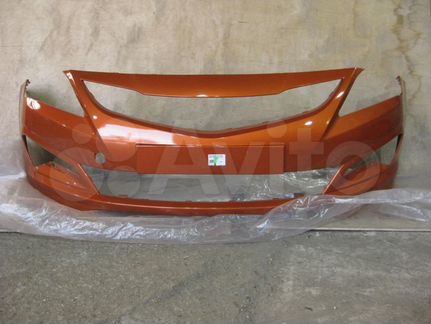 Бампер передний Солярис рестайл оранжевый R9A