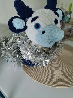 Вязаный бычок. Символ 2021 года