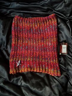 Тёплый уютный вязанный снуд шарф Oysho