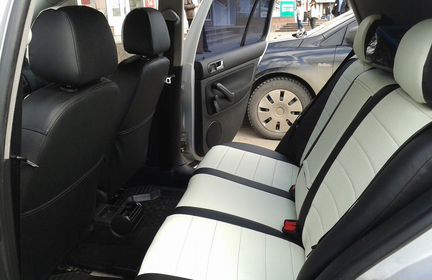 Модельные чехлы Фольксваген Тигуан 1 из экокожи