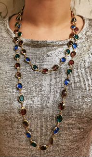 Колье безель винтаж разноцветное