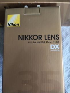 Коробка от объектива nikon nikkor 35 1.8g