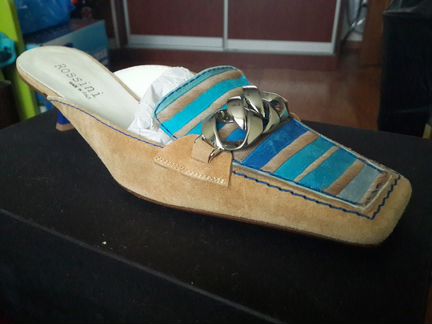 Туфли новые Rossini замшевые бежевые р.38