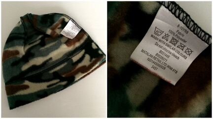 Шапка и перчатки /хаки/ новые, на 5-8 лет