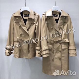 Тренч кожаный