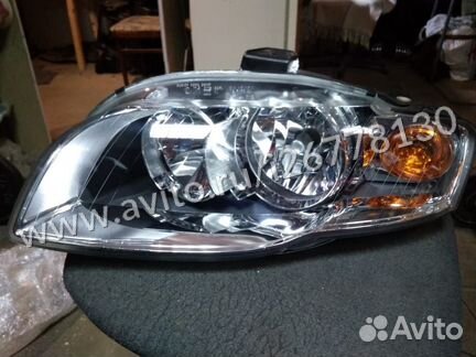 Фара левая ауди а4 8е0 Б7 audi a4 8e0 B7 галоген